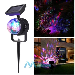Waterproof Outdoor Laser Lights Solar Powered Colorful Light Rotating Projector - Picture 1 of 14
