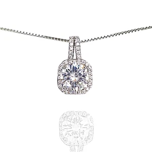 Collar Personalizado Plata Cristal Regalo Día Cumpleaños Aniversario Para Ella - Imagen 1 de 16
