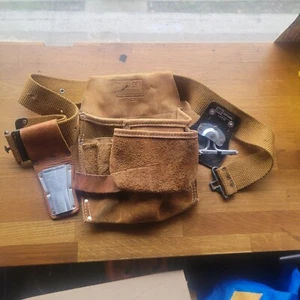 Vintage Action Leathercraft Tool Belt Pouch & Craftsman Hammer Holder ~ Lakewood - Picture 1 of 13