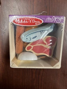 Brandneu Melissa & Doug Kinder Lebensmittelgruppen Holz Spielset Fleisch Ei Protein Neu mit Etikett - Bild 1 von 2