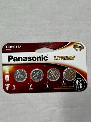 Panasonic CR2016 3V Lithium Coin Batteries 4 Count Long Lasting Power 07/2032 - Imagem 1 de 3