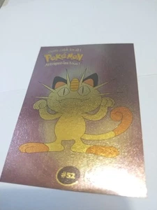 New Pokemon Stadium Danone Meowth #52 4/8 Foil Gold - Picture 1 of 11