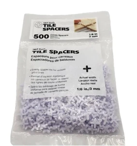 TAVY BASIX Tile Cross #5454 Spacers 1/8" 3mm - 500 count NEW & SEALED! - Picture 1 of 2