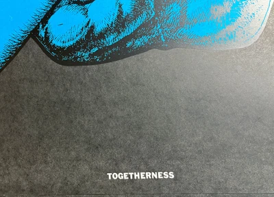 TOGETHERNESS VINTAGE 1970 BLACKLIGHT HEADSHOP POSTER By Warren Dillon -NICE! - Image 1 of 4