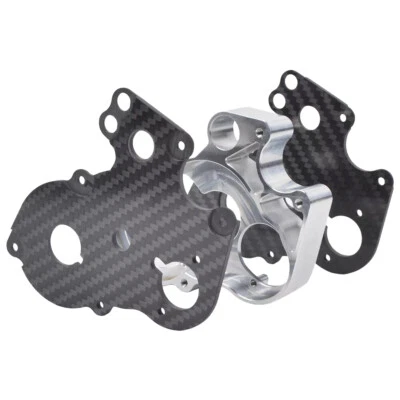 Placa de caja de cambios de carbono para Tamiya Blackfoot Beetle con juego de caja de cambios de aluminio Foto 1 de 4