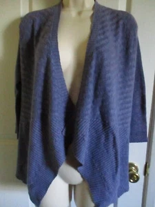 SZ PP Eileen Fisher Blue Angel Linen Cotton Slub Mix Stitch Cardigan NWT - Picture 1 of 3