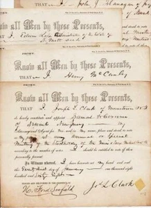 New Jersey / Morris / 1868 GROUP OF FIVE 5 PROXY VOTES SIGNED BY VARIOUS 1st ed - Picture 1 of 1