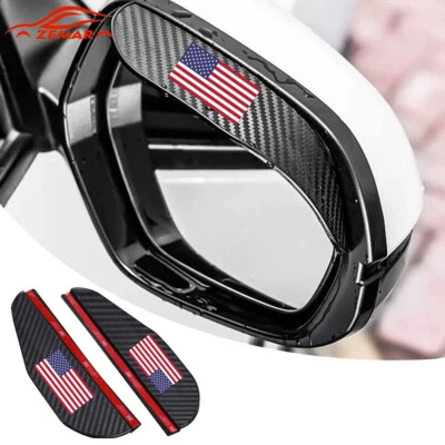 2x Espejo Lateral Cejas de Lluvia Para Chevrolet RAM GMC Ford Serie F Para Toyota Honda Foto 1 de 4