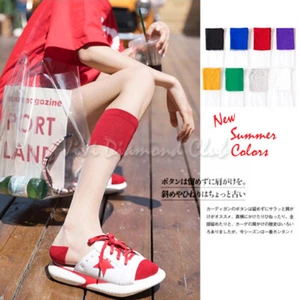 Fashion Women Transparent Ultra Thin Crystal Silk Sheer Mesh Knee High Socks - Picture 1 of 14
