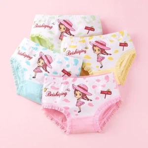 Paquete de 4 calzoncillos calzoncillos calzoncillos calzoncillos de algodón para bebés niñas 2-12 años nuevos - Imagen 1 de 35