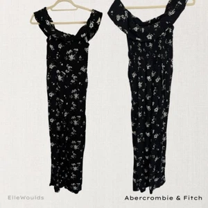 Abercrombie and Fitch Jumpsuit schwarz schulterfrei Größe S - Bild 1 von 3