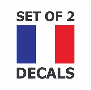 SET Of 2 FRENCH Flag Sticker Decal Vinyl Bumper FRANCE Car Window - Picture 1 of 1