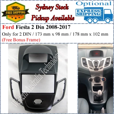 Kit de tablero Fascia Facia para Ford Fiesta 2008-2017 doble dos 2 DIN Foto 1 de 4