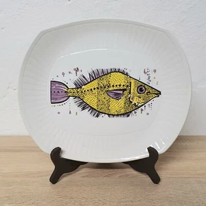 Washington Pottery Staffordshire Plate Aquarius Fish Series Vintage Porcelain - Picture 1 of 5