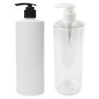  2 Pcs Shampoo Bottle with Pump Liquid Bottles Flat Shoulders