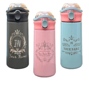 Individueller Kinderbecher - 16,9 Unzen Name Wasserflasche mit Strohhalm - Bild 1 von 19
