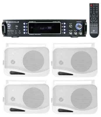 Rockville 1000w Home Theater System w/Bluetooth Receiver+(4) 4" Swivel Speakers - Image 1 of 4