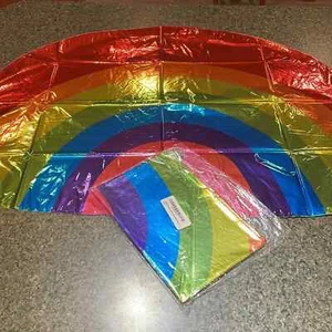 Rainbow shape 32” Mylar balloon multi color. New in plastic never opened - Picture 1 of 11