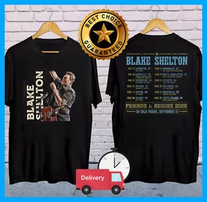 Blake Shelton Signature Friends and Heroes Tour 2025 T-Shirt - Picture 1 of 4