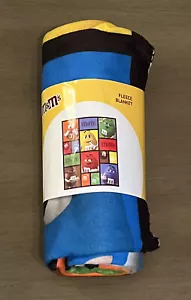 M&Ms World Chocolate Candy Brand Fleece Blanket BRAND NEW SUPER CLEAN - Picture 1 of 6