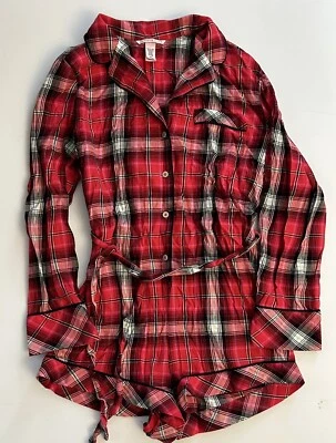 Женские классические красные клетчатые пижамы Victorias Secret размер M - Изображение 1 из 4