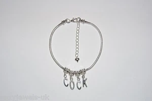 'COCK' Hotwife Euro Fußkett Knöchelkette Schmuck Slut Swinger Fetisch Lifestyle SL - Bild 1 von 1