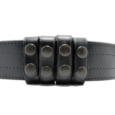 Perfect Fit Duty Belt Keepers 3/4" Plain Genuine Leather Black Snap USA Made 4