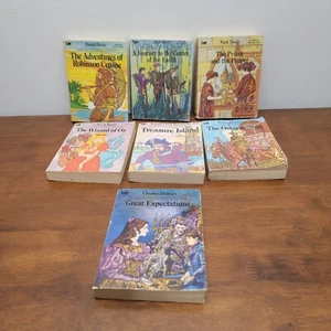 Moby Books Illustrated Classic Mini Pocket Editions Lot of 7 Twain Verne Baum - Foto 1 di 10