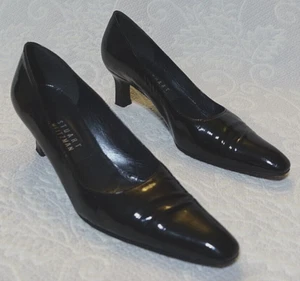 Stuart Weitzman Women’s Black Patent Leather Pointed Toe Pumps Heels Size 7 AA - Picture 1 of 7