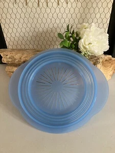 325⚜️ Passoire Rétractable Pliable Tupperware en Plastique Bleu Diamètre 20 Cm - Picture 1 of 7