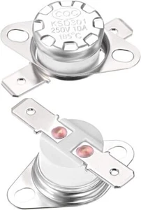 KSD301 Thermostat 185 °C/365 °F 10 A normally closed N.C. Set - Picture 1 of 4