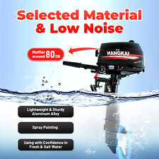 HANGKAI 6HP 2 Stroke Outboard Motor Fishing Boat Engine Water Cooling CDI System