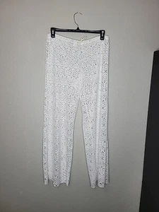 Bisou Bisou Swimwear Pants Crochet Flare Leg Ladies XL  Cover Up Beach Wear - Picture 1 of 6