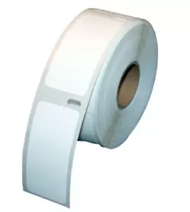 White 30336 Dymo Compatible Tag Multipurpose Labels (1"x2.125", 1 RL) - Picture 1 of 3