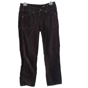 Kuhl Womens 4 Regular Dark Gray Corduroy Straight Leg Pants Low Rise Pockets - Picture 1 of 8