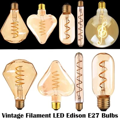 E27 Retro Vintage Edison Flexible LED Filament Light Bulb Decorative LED Bulb - Image 1 of 4