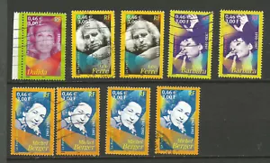 France 2001 artistes de la chanson 9 timbres oblitérés /TR6707 - Imagen 1 de 1