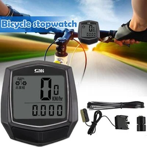 Wired Bike Bicycle Computer LCD Speedometer Odometer Spe DE - Picture 1 of 12