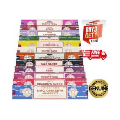 Satya Incense Nag Champa  Insence Sticks Joss 15g Scent Pack *50+ SCENTS* - Image 1 of 2