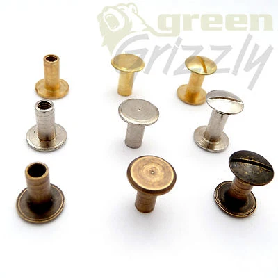 GREEN GRIZZLY 9 mm Binding screws posts Chicago screws interscrew Scrapbooking book A7K