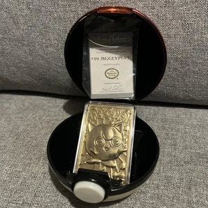 1999 POKEMON POKEBALL JIGGLYPUFF INSIDE 23K GOLD PLATED BURGER KING - Bild 1 von 6