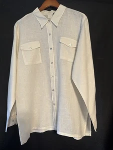 Blusa para mujer Lino By Chico con botones 100 % lino Chico talla 2 marfil - Imagen 1 de 3