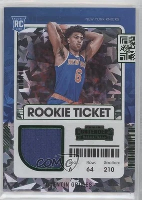 2021-22 Panini Contenders Rookie Ticket Swatches Green Ice Quentin Grimes RC - Image 1 of 2