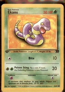 Ekans 56/82 Pokémon Team Rocket 1ª Edición Común - Imagen 1 de 2