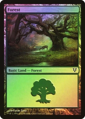 Avacyn Restored  MTG  Foil    Forest (#244)   Magic - Image 1 of 2