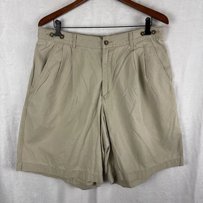 Pantalones Cortos Elisabeth by Liz Claiborne Caqui Talla 18 Vintage Años 90 Cintura Alta Foto 1 de 4