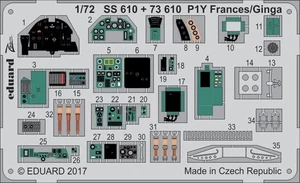 (EDPSS610) - Eduard Photoetch (Zoom) 1:72 - P1Y Frances/Ginga (Hasegawa) - Bild 1 von 1