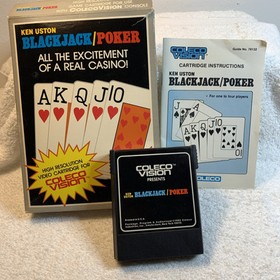 Ken Uston Poker & Blackjack Colecovision Coleco 1982 CIB Tested Works Moreinstor