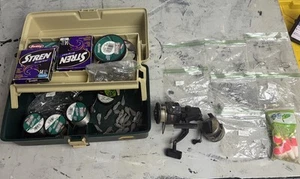 PLANO TACKLE BOX LOADED WITH FISHING GEAR-LURES LINES HOOKS BOBBERS !!! - Picture 1 of 7