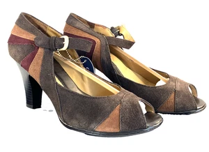 NEW Croft & Barrow Women’s 9.5M Nicolette Pumps Mary Jane Brown Suede Leather - Picture 1 of 14